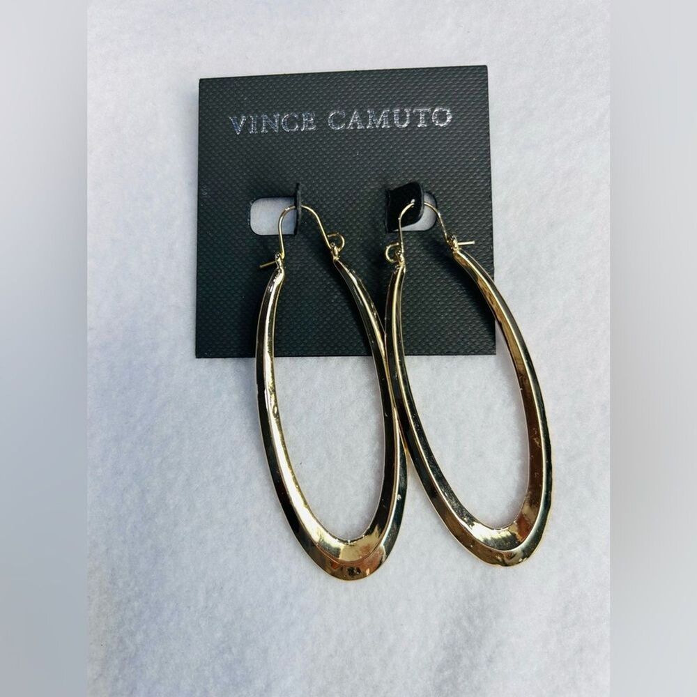 Vince Camuto Gold-Tone Oval Hoop Earrings